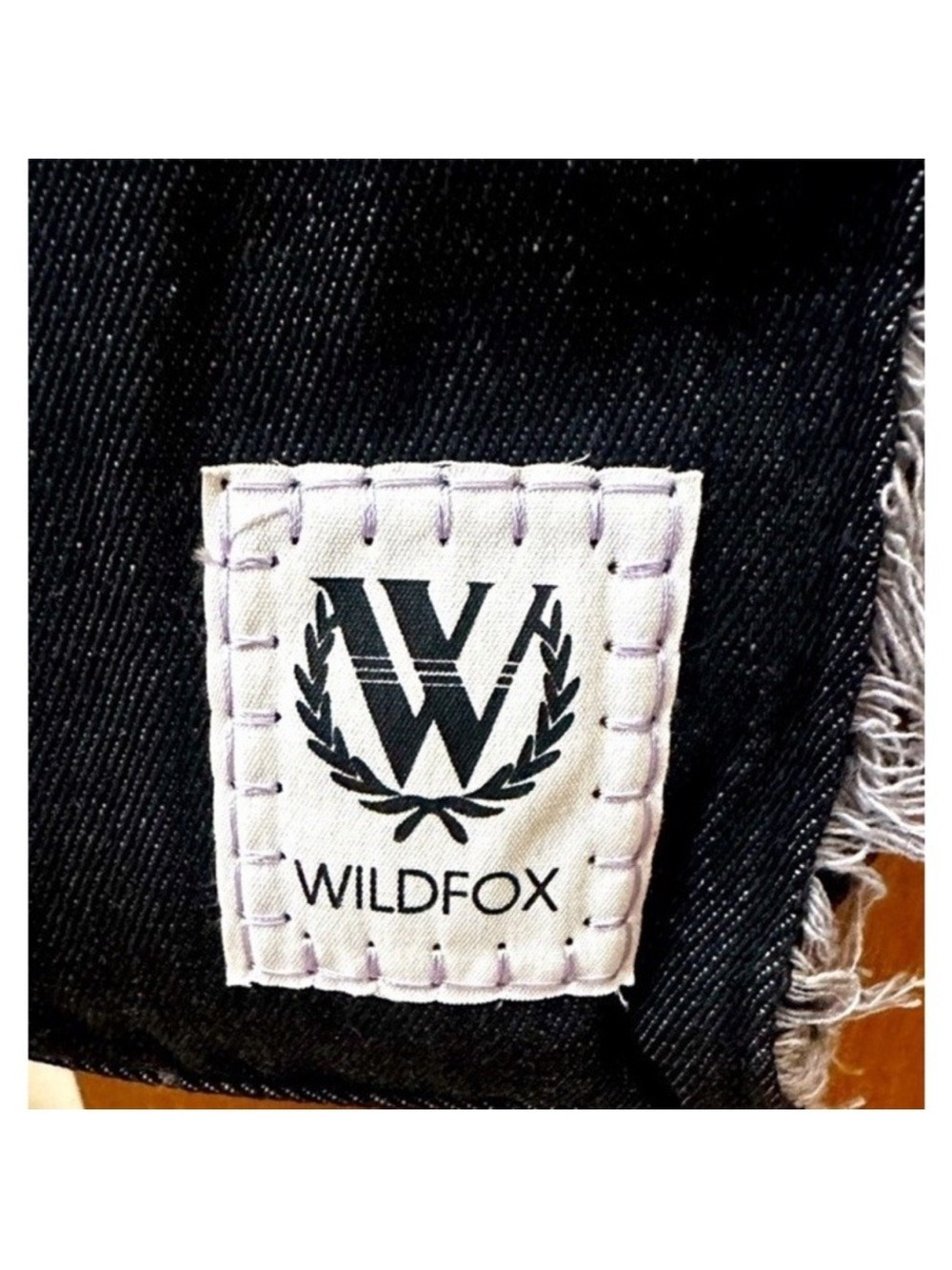 Wildfox Black Fringed DenimTote Bag NWT - Picture 10 of 11